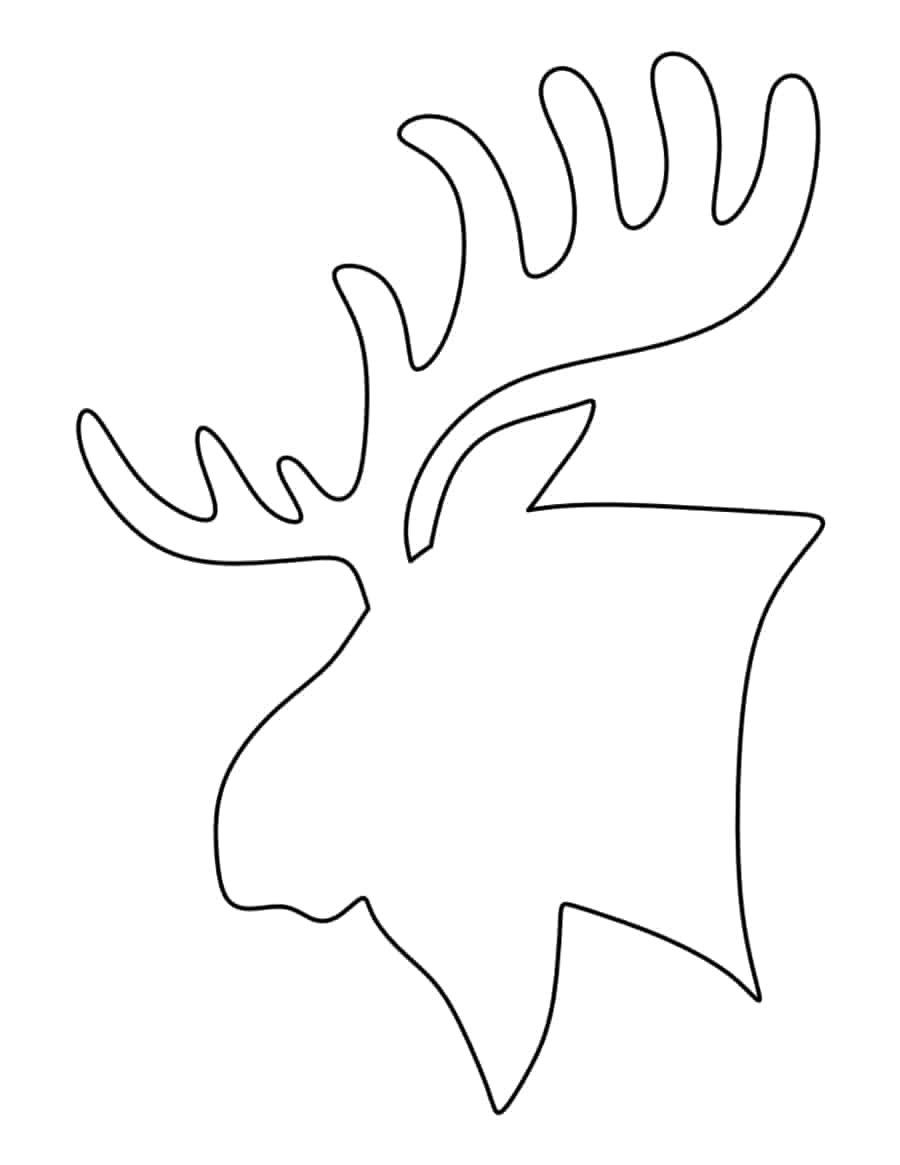 Moose Head Coloring Pdf Free Vectors